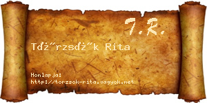 Törzsök Rita névjegykártya